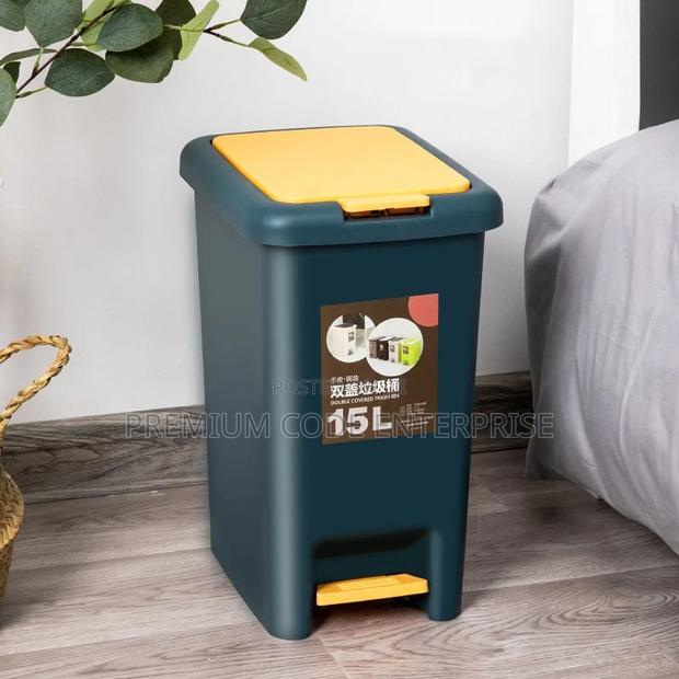 15l Waste Bin With Dual Lid Foot Pedal · Photo 2