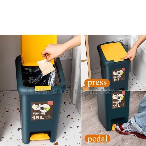 15l Waste Bin With Dual Lid Foot Pedal · Photo 3