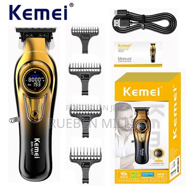 8000rpm Motor Kemei Km-1677 High Precision Detailer Beard Trimmer · Photo 1