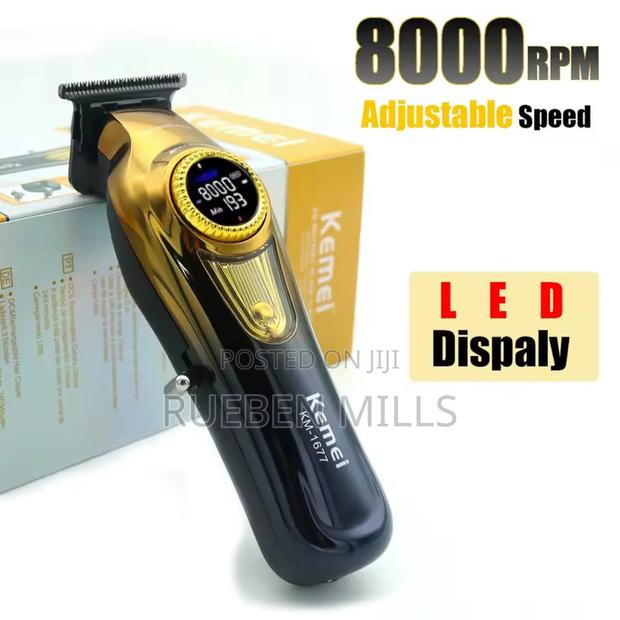 8000rpm Motor Kemei Km-1677 High Precision Detailer Beard Trimmer · Photo 3