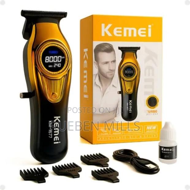8000rpm Motor Kemei Km-1677 High Precision Detailer Beard Trimmer · Photo 4