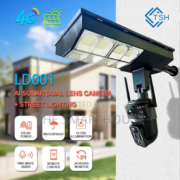 TSH- 4g Solar Streetlight Dual Lens CCTV + Free Memory Card · Photo 1