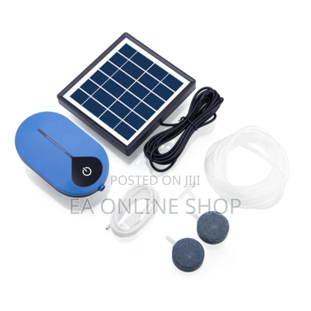 Solar Aquarium Oxygen Air Pump. Electric And Solar Charging · Photo 1