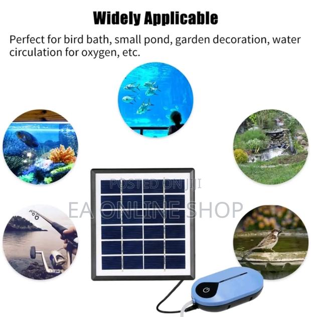 Solar Aquarium Oxygen Air Pump. Electric And Solar Charging · Photo 2