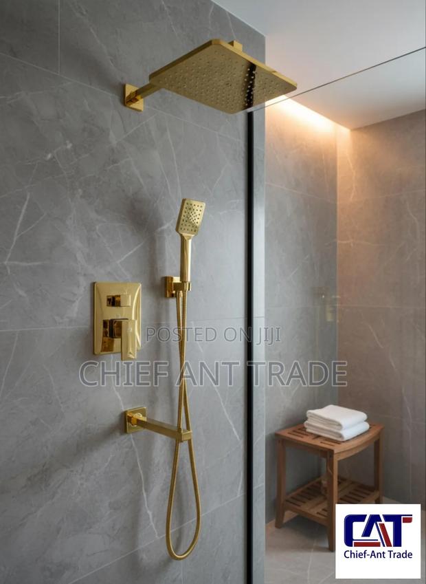 Concealed Shower Mixer. Secret (9013-3g) Gold. Wall Shower · Photo 3
