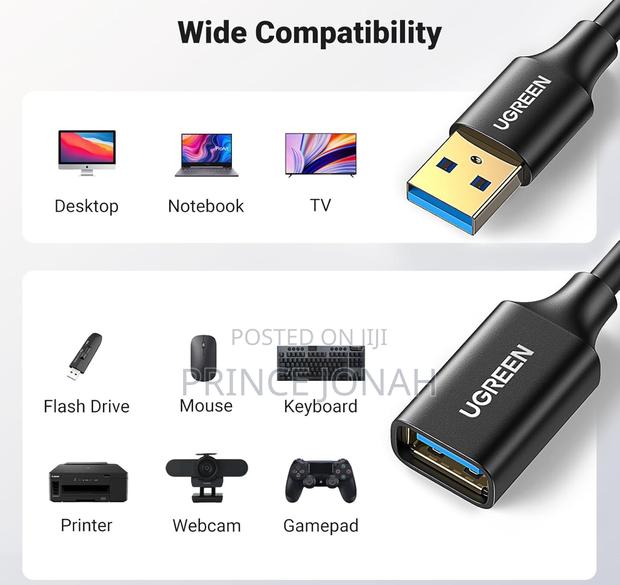Ugreen Usb Extender, Usb 3.0 Extension Cable Male to Female 5m Cable · Photo 5