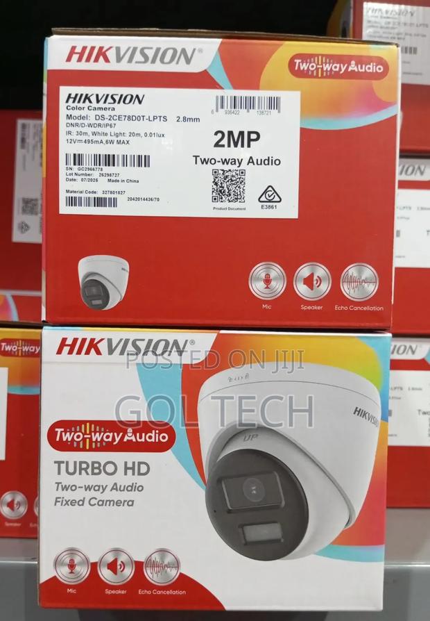 Hikvision 2way Audio Camera 2mp Dome Ds-2ce78d0t-LPTS · Photo 1