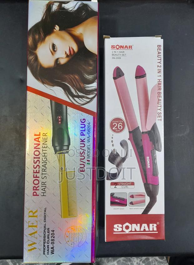 Hot Comb and Straightener + Curler. · Photo 1