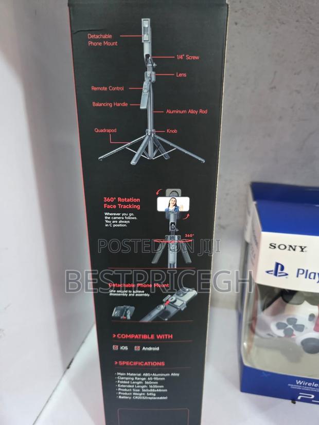 Auto Face Tracking Tripod 360 Rotation With Stand · Photo 1