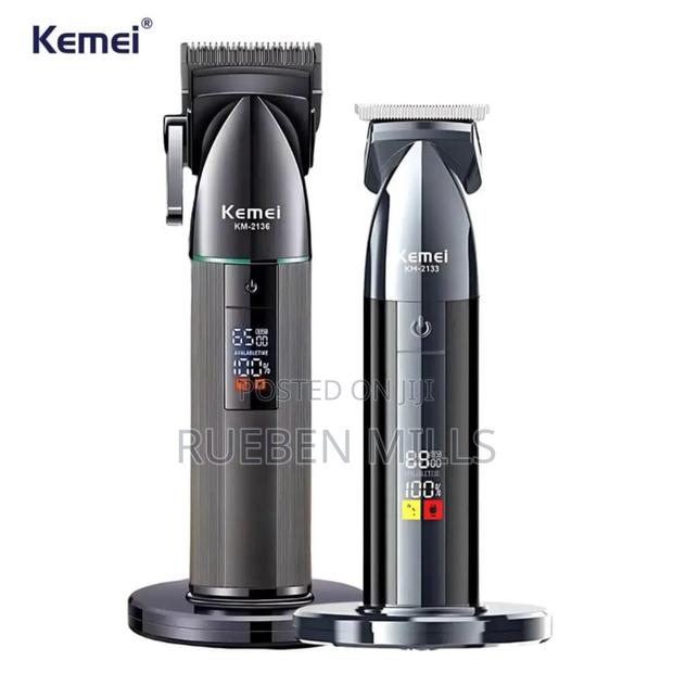 Black Two In One 2 In 1 Combo Kemei Haircut Barbering Skin Machine · Photo 2