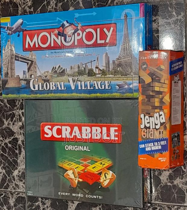 3 in 1 Game Pack – Monopoly, Scrabble Jenga · Photo 1