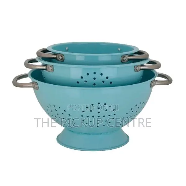 Berkley Jensen 3 Set Pieces Stainless Steel Colander Set · Photo 1