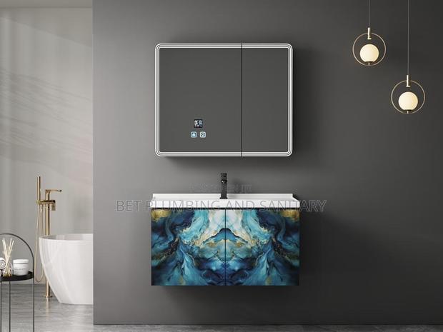 Imported Led Cabinet Basin and Mirror Complete_smart Cabinet Basin · Photo 1