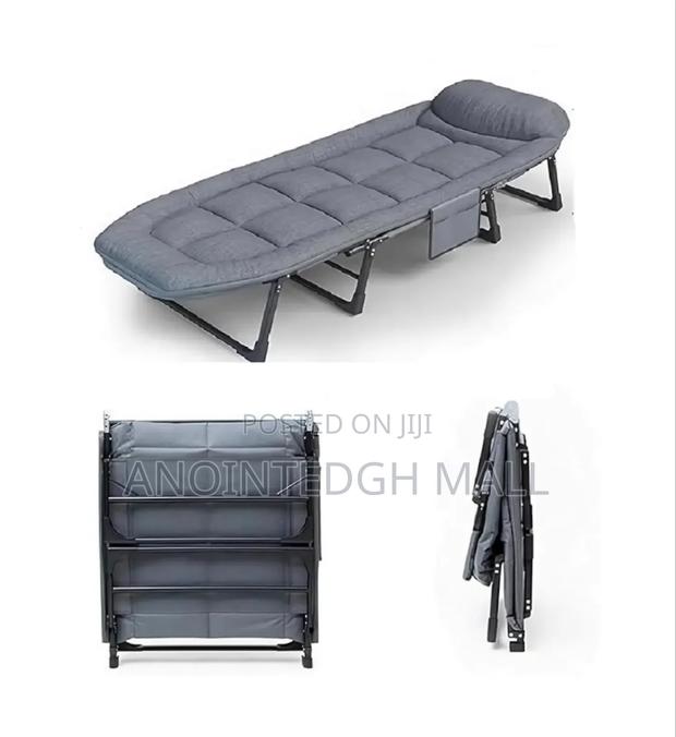 Portable Folding Recliner Bed - Grey · Photo 1