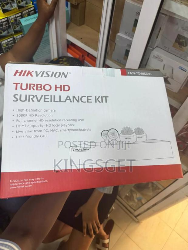 Hikvision 4 Channels Cctv Surveillance Camera Kit With Cables · Photo 1