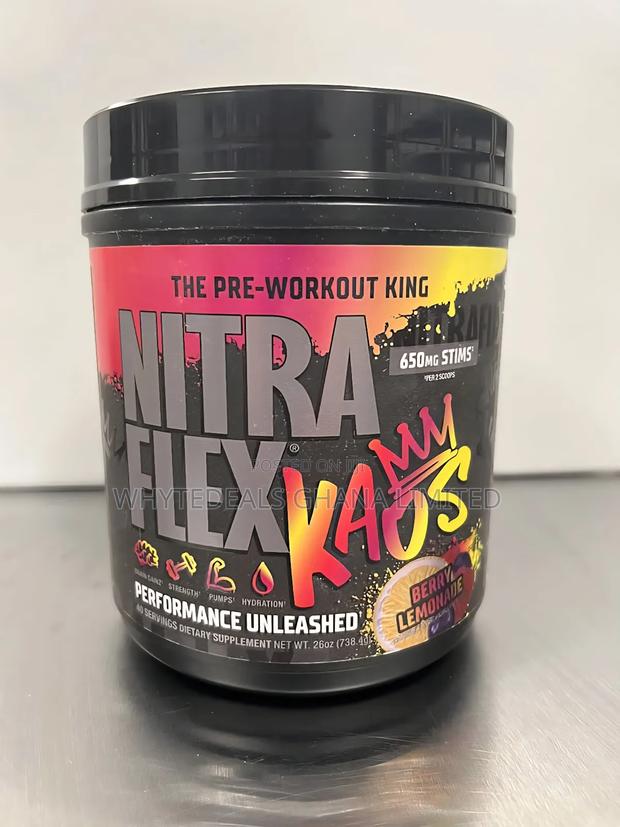 Pre-workout King| Nitraflex Kaos For Explosive Energy| Pump| Strength · Photo 1