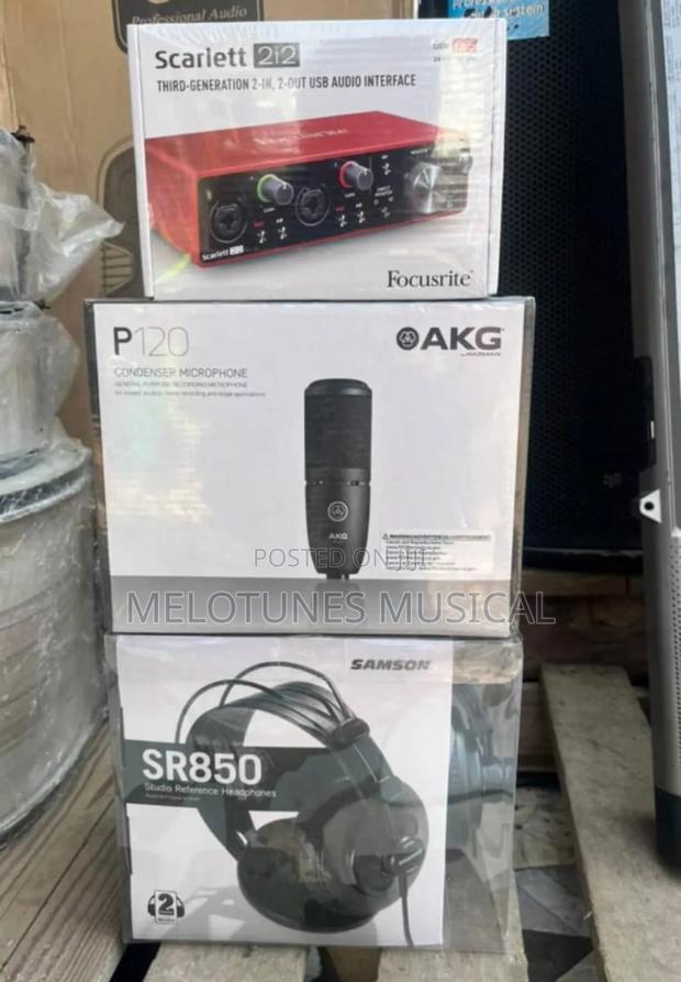 Microphone, Sound Card and Headphone Bundle · Photo 1