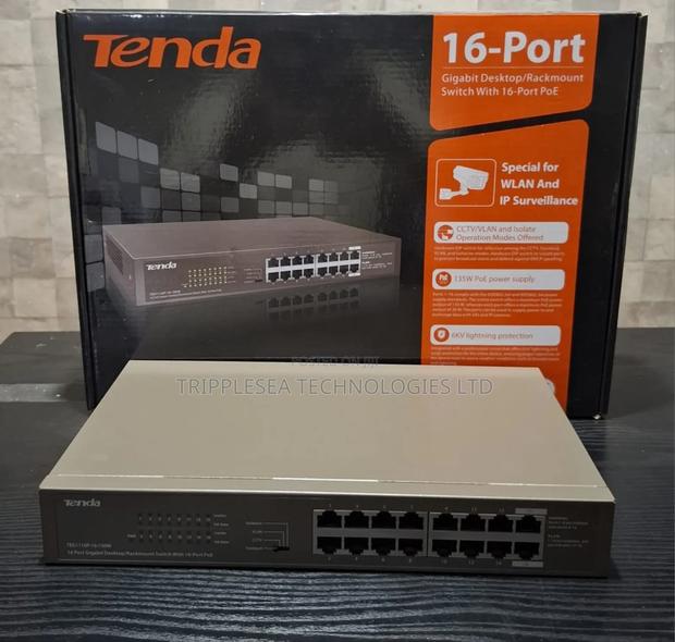 Tenda 16-Port Gigabit Desktop/Rackmount Switch With 16-Port Poe · Photo 1