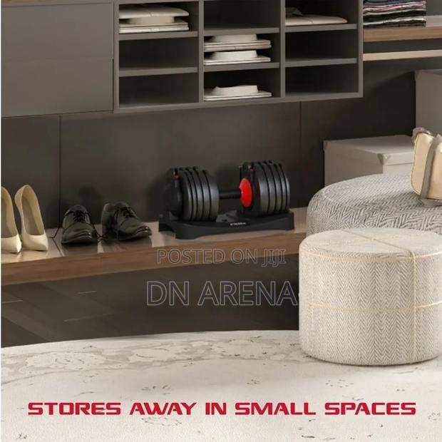 2pack) Fitrx Adjustable Dumbbells, 52.5lb Smartbell Dumbbell Set · Photo 4