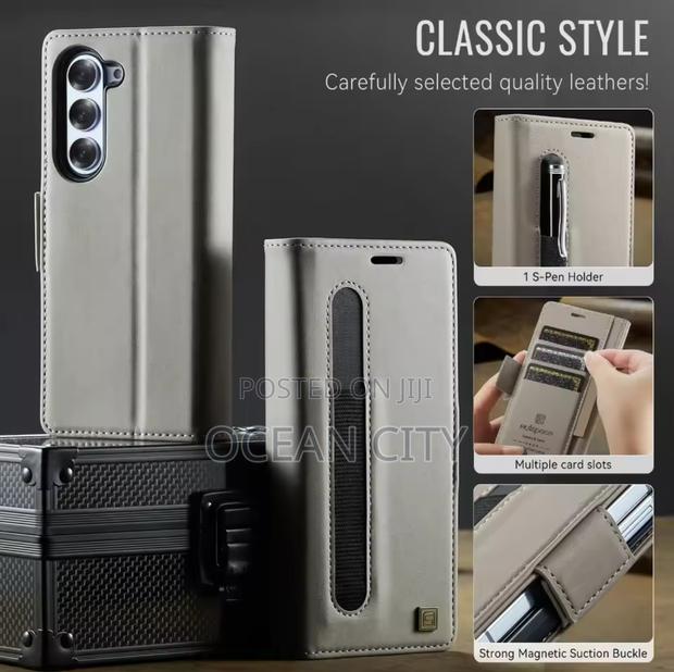 Leather Case for Samsung Galaxy Fold 4, 5, 6, 7 · Photo 1