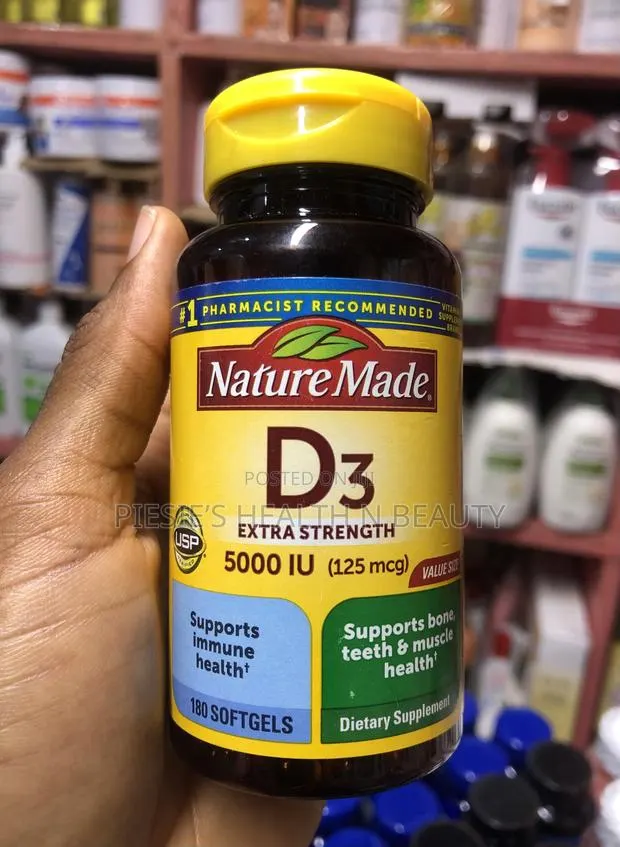 Nature Made Extra Strength Vitamin D3 5000 Iu (125 McG),180s · Photo 1