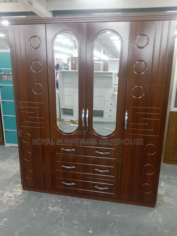 4doors Wooden Wardrobe Coffee Colour · Photo 1