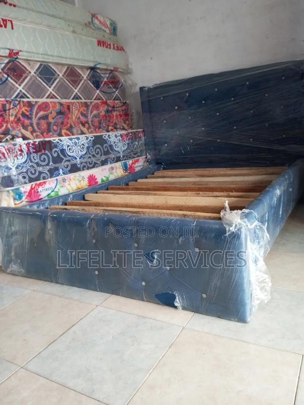 Wooden Bed Frame(Fabric Covered)-Double Size · Photo 1