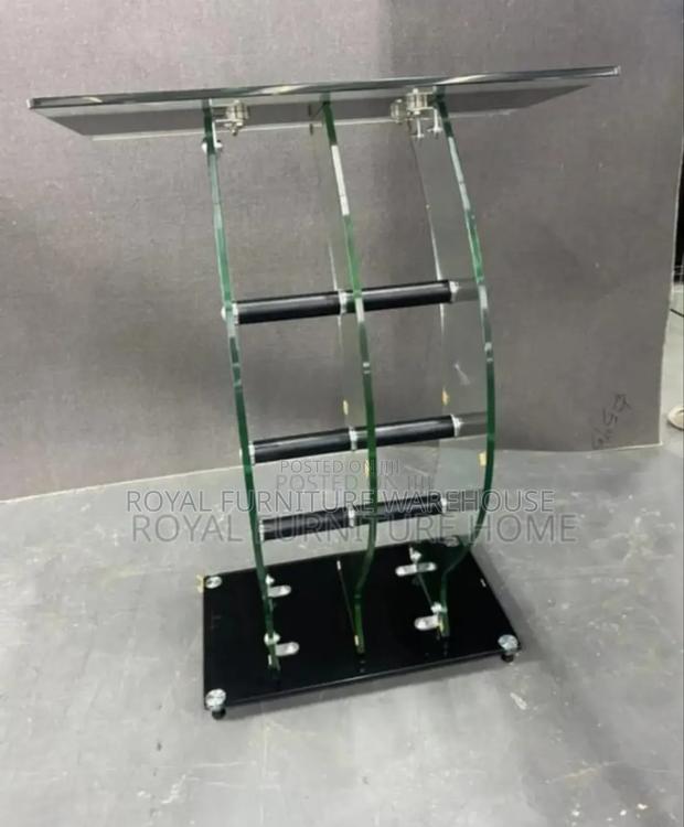 Imported Tempered Glass Preaching Podium Pulpit Stand · Photo 2