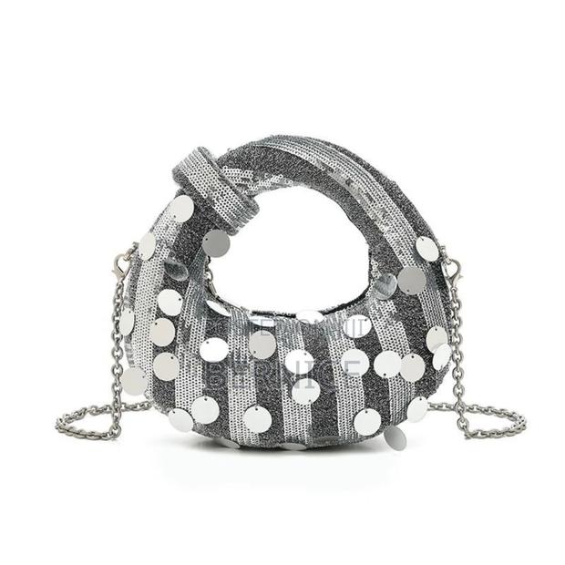 Glittering Glam Handbag – Gold, Silver, Black Denim · Photo 6
