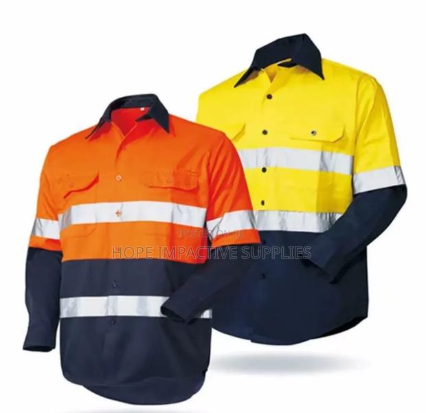 Mining Cotton Shirt - Yellow & Orange. · Photo 1