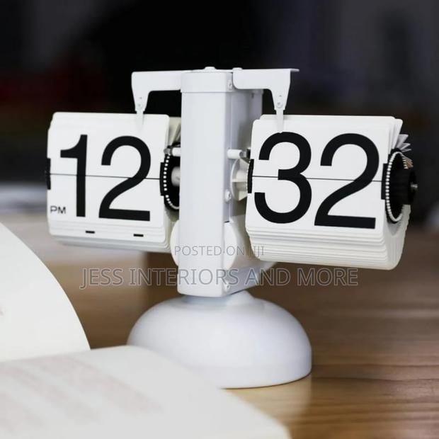 Digital Table Clock (Retro Flip Down Clock) White · Photo 1