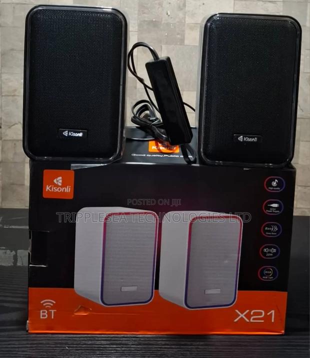 Kisonli X21 Usb Stereo Speaker + RGD Light + Bluetooth · Photo 1