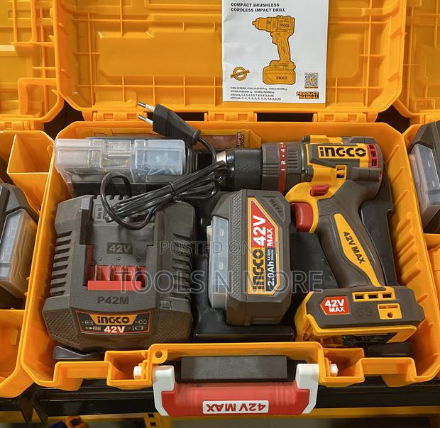 Ingco 42v Compact Brushless Cordless Impact Drill (69nm) · Photo 1
