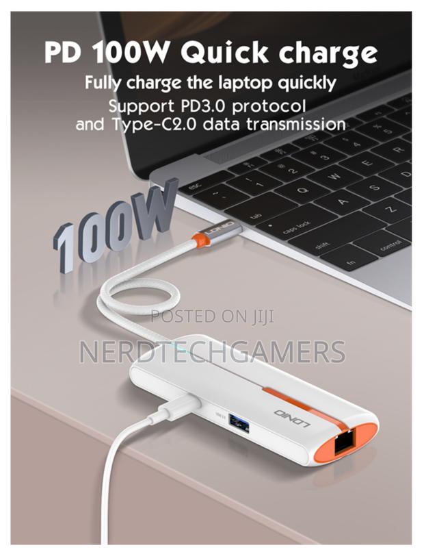 Ldnio Factory Ds-26u Outlet New Design 6 in 1 Type C Adapter · Photo 2