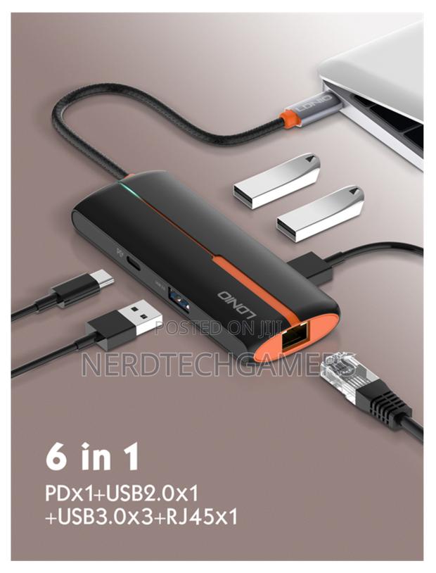 Ldnio Factory Ds-26u Outlet New Design 6 in 1 Type C Adapter · Photo 5