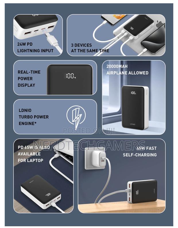 Ldnio Pq27 Portable 20000mah Power Banks Power Banks With 65w · Photo 5