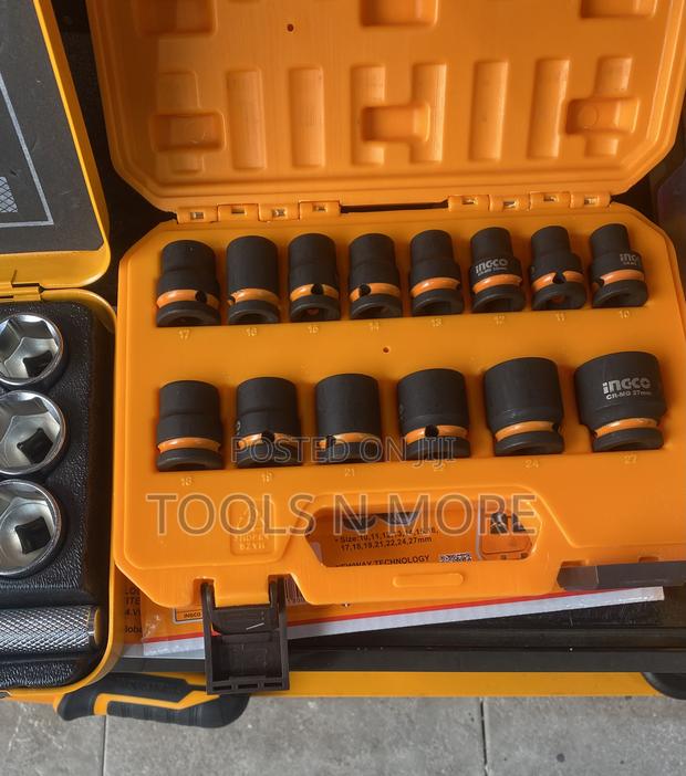 Ingco 14 Pieces 1/2” Dr. Impact Socket Set · Photo 1