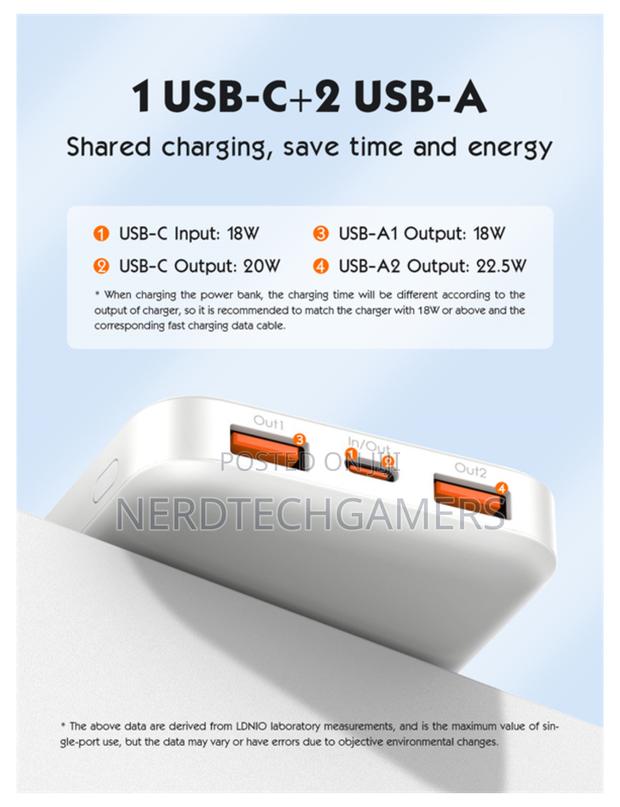 Ldnio Pq11 10000 Mah Ultra Slim Power Bank With Led Digital Display · Photo 3