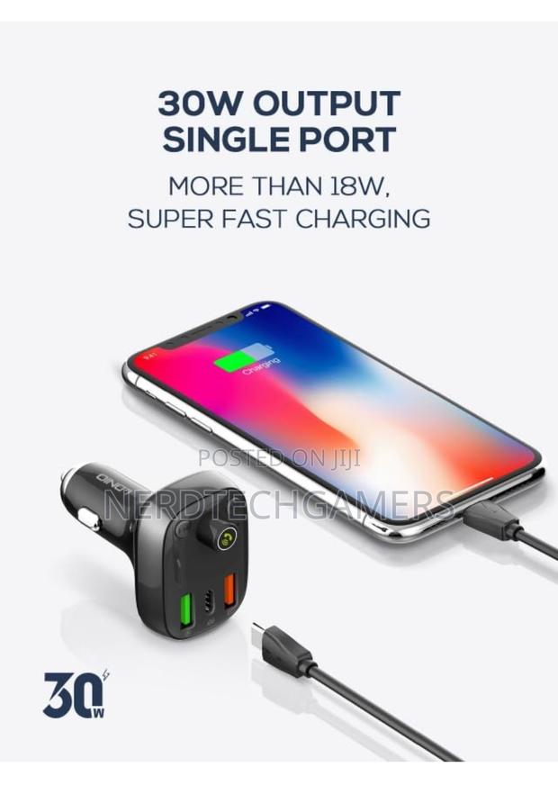 Ldnio C704q Car Charger With Fm Transmitter, 3 Usb Ports, Pd · Photo 4