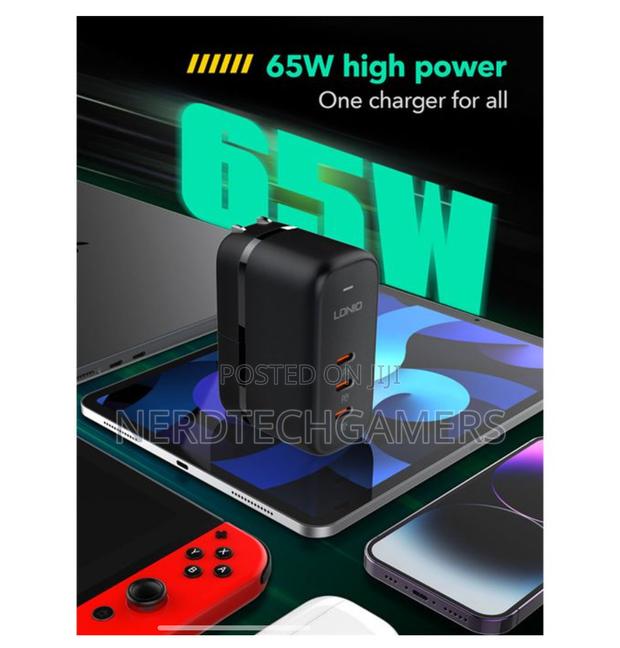 Ldnio Q367 Gan 65w 3 Usb C Quick Charging Universal Travel Fast Charg · Photo 4