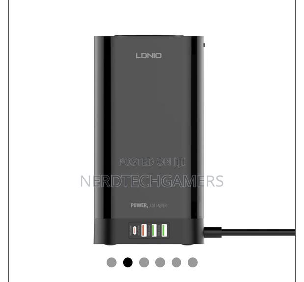 Ldnio 2500w Uk Tower Extension Power Socket 1pd 30w+1qc3.0+2 Auto-Id · Photo 2