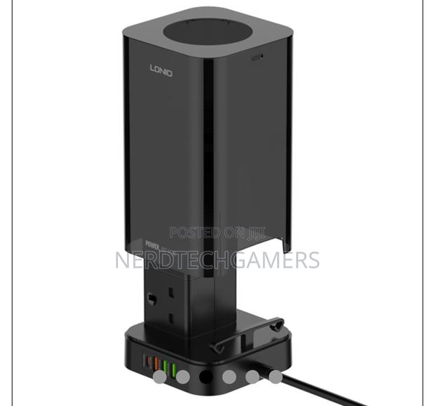 Ldnio 2500w Uk Tower Extension Power Socket 1pd 30w+1qc3.0+2 Auto-Id · Photo 3