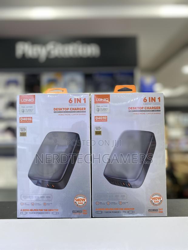 Ldnio Pd 140w Super Fast Charge + Wireless Charger Port Adapter · Photo 1