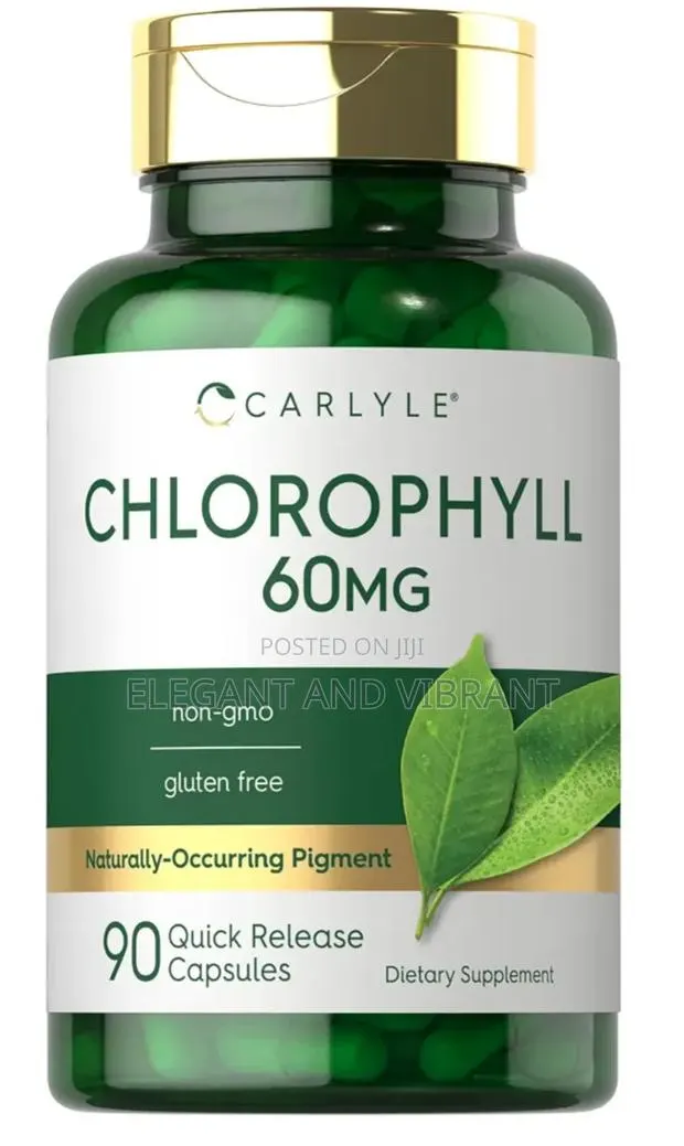 Chlorophyll Capsules | 60mg | 90 Complex Pills | With Copper · Photo 1
