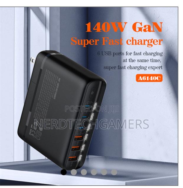 Ldnio A6140c Led Display Gan Tech 6 Ports Multi 140w Gan Charger · Photo 2