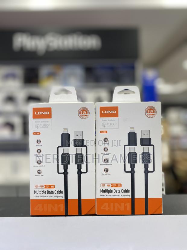 Lc16 Ldnio Direct 4 in 1 Super Fast Charging Cable 60w Usb Cable · Photo 1
