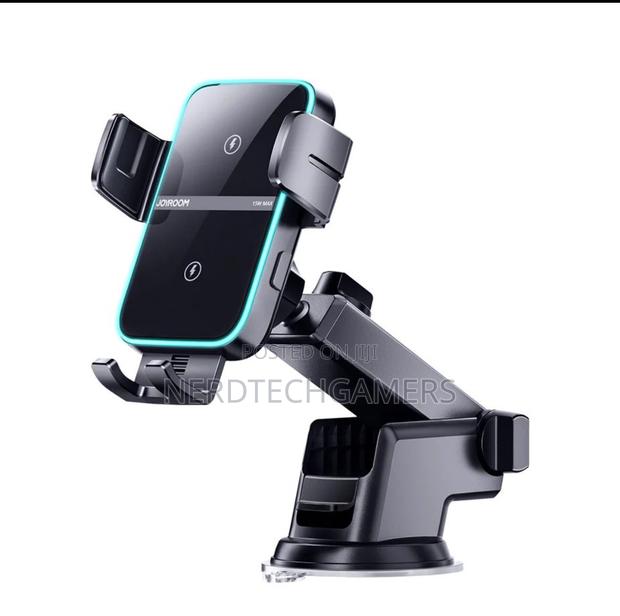 Joyroom 15w Dual-Coil Wireless Car Charger Holder (Dashboard) Black · Photo 2
