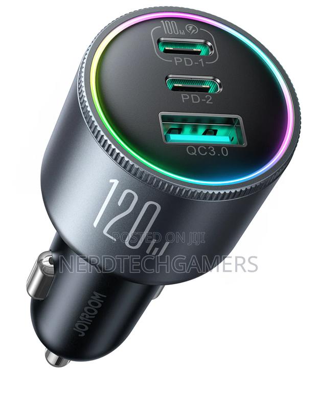 Joyroom Jr-Ccn07 120w 3-Port (2pd+1qc3.0) Car Charger · Photo 2