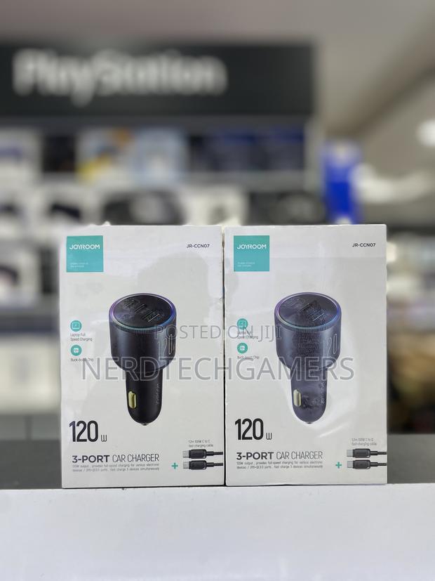 Joyroom Jr-Ccn07 120w 3-Port (2pd+1qc3.0) Car Charger · Photo 1