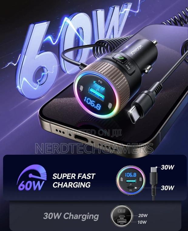 Joyroom Jr-Ccb02 60w Car Wireless Fm Transmitter · Photo 5